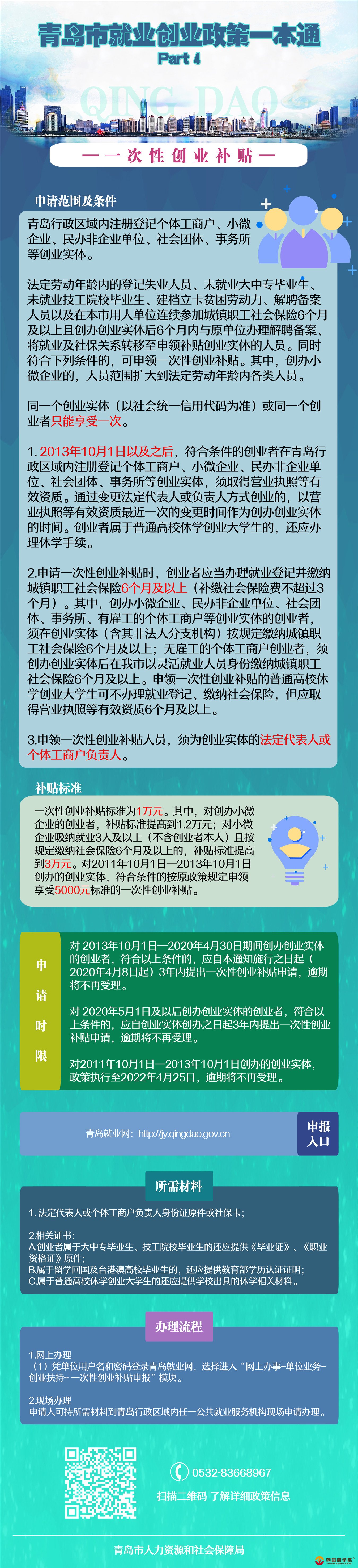 青岛稳就业政策一本通发布（三·创业篇）